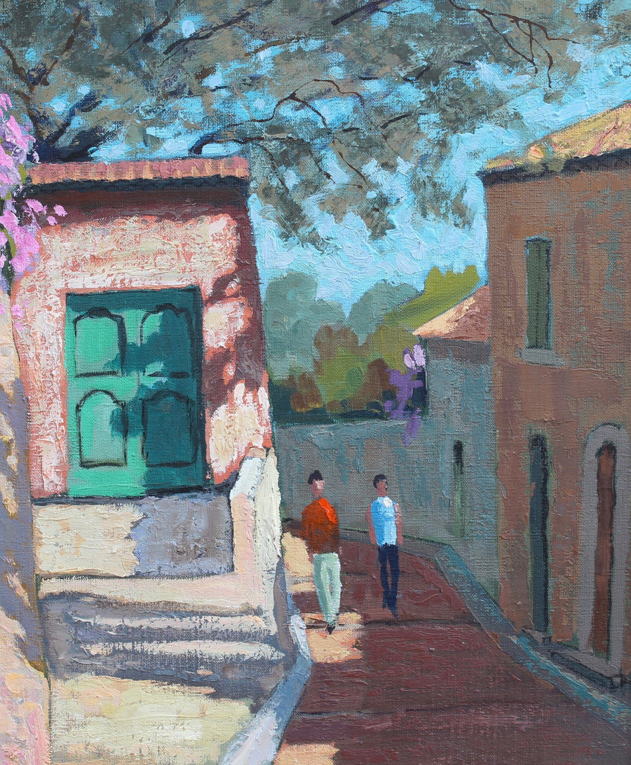 'The Walk in Roquebrune' by Henri Auchere (circa 1980s)