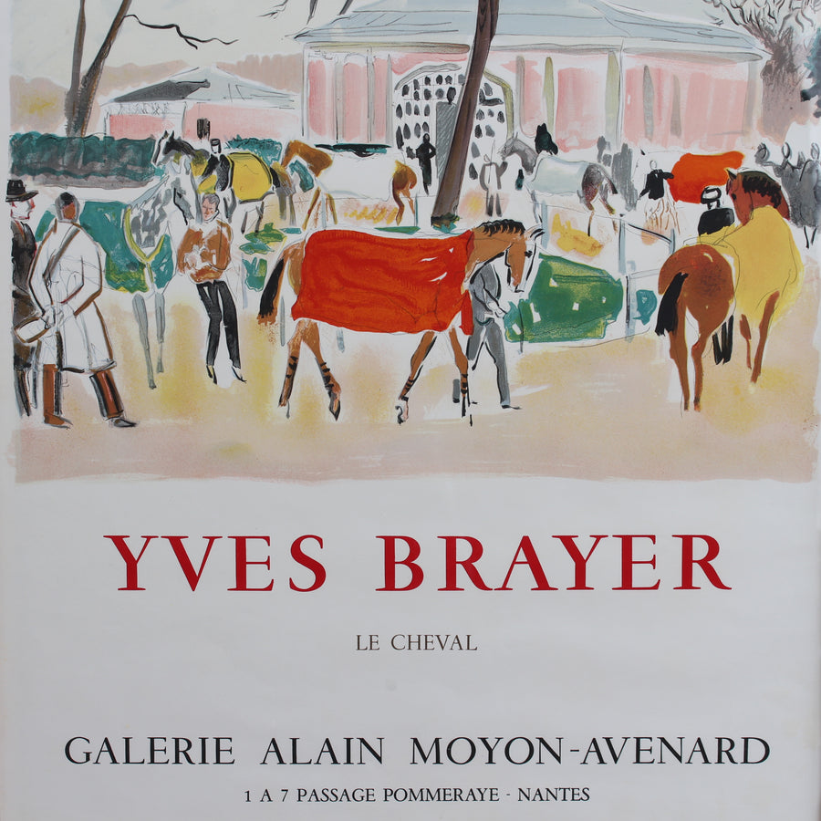 French Vintage Exhibition Poster for Yves Brayer (1975) for Galerie Alain Moyon-Avenard