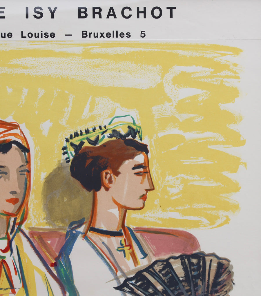 French Vintage Exhibition Poster for Yves Brayer (1964) - Galerie Isy Brachot Brussels