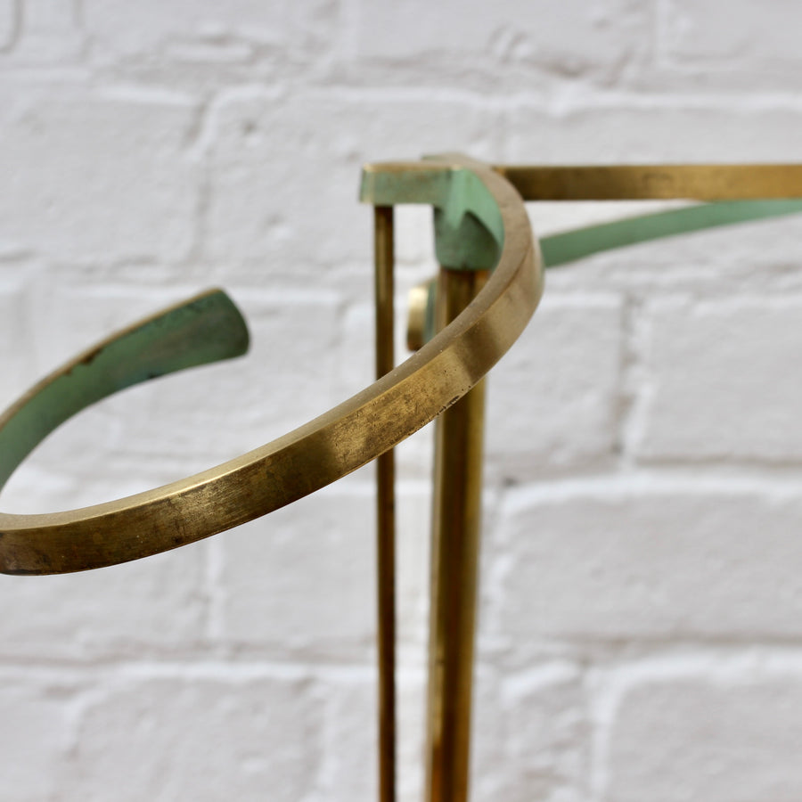 Mid-Century Modern Brass Umbrella Stand Attributed to Artes H&H Seefried Steppach (circa 1950s)