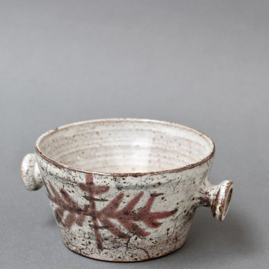 Mid-Century French Ceramic Decorative Crockery Pot by Gustave Reynaud, Le Mûrier (circa 1960s) - Small