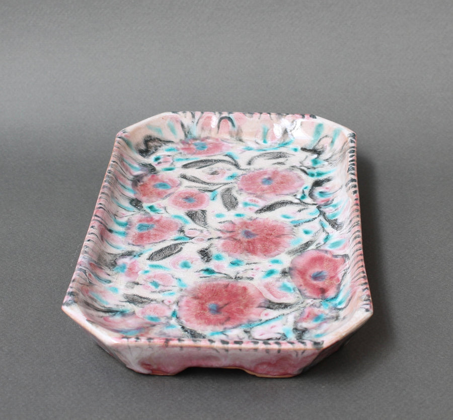 Byzantine-Inspired Ceramic Vide-Poche by Édouard Cazaux (circa 1950s)