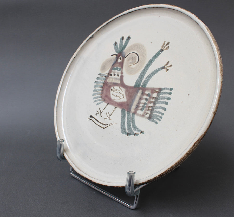 Mid-Century French Ceramic Decorative Plate by Le Mûrier (circa 1960s)