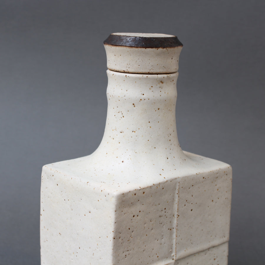 Vintage Italian Decorative Ceramic Bottle by Bruno Gambone (circa 1980s)