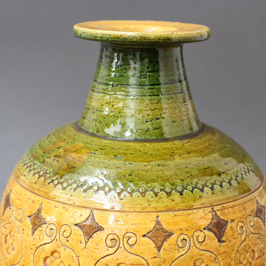 Mid-Century Italian Ceramic Vase by Aldo Londi for Bitossi - 'Arabesque' (circa 1960s)