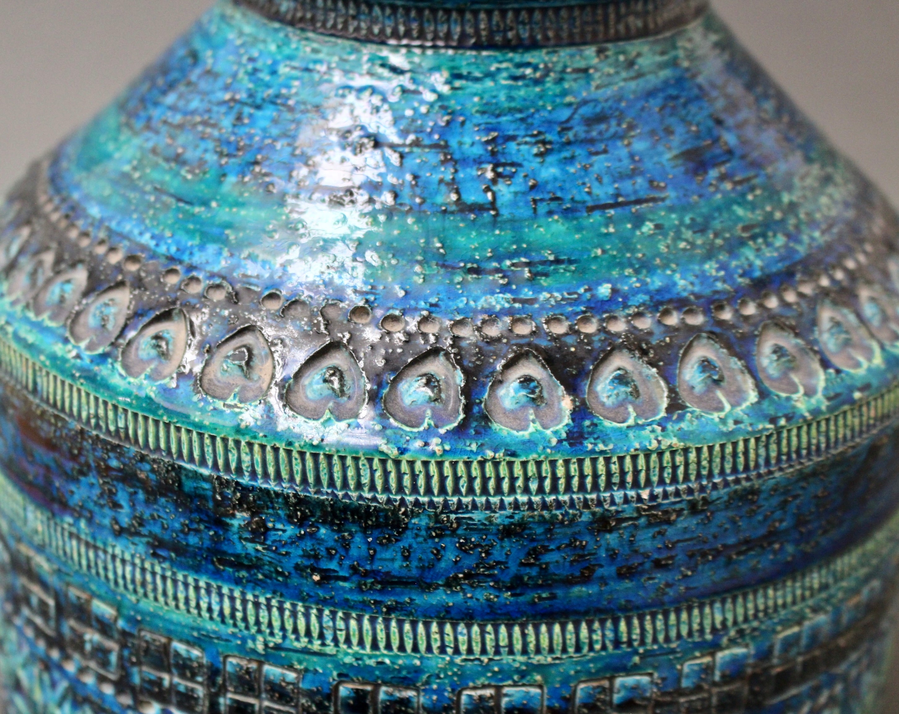 本当に綺麗★イタリア陶器★BITOSSI★fatlava Vintage Italian Ceramic Vase by Aldo Londi for Bitossi (circa
