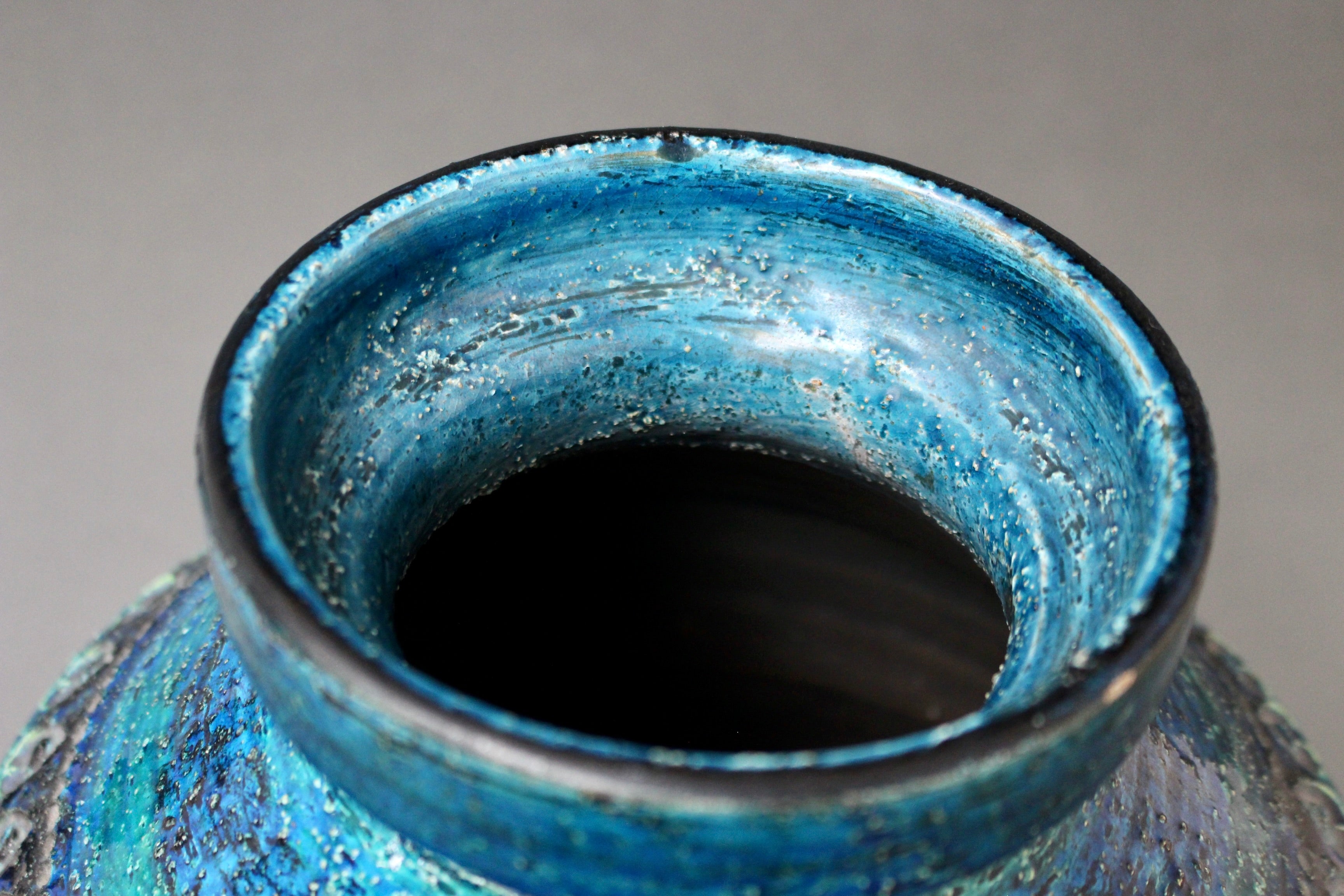 Vintage Italian Ceramic Vase by Aldo Londi for Bitossi (circa