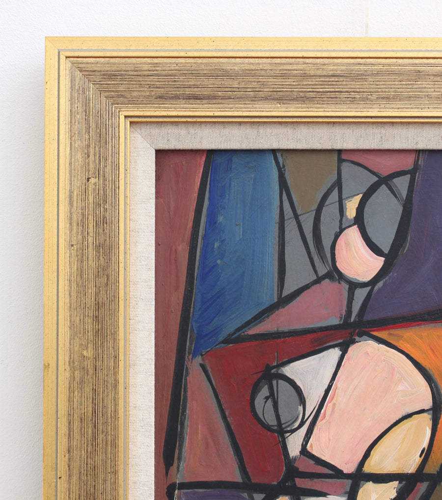 'Radiant Reflections: Cubist Portrait of a Woman' by STM (circa 1970s)