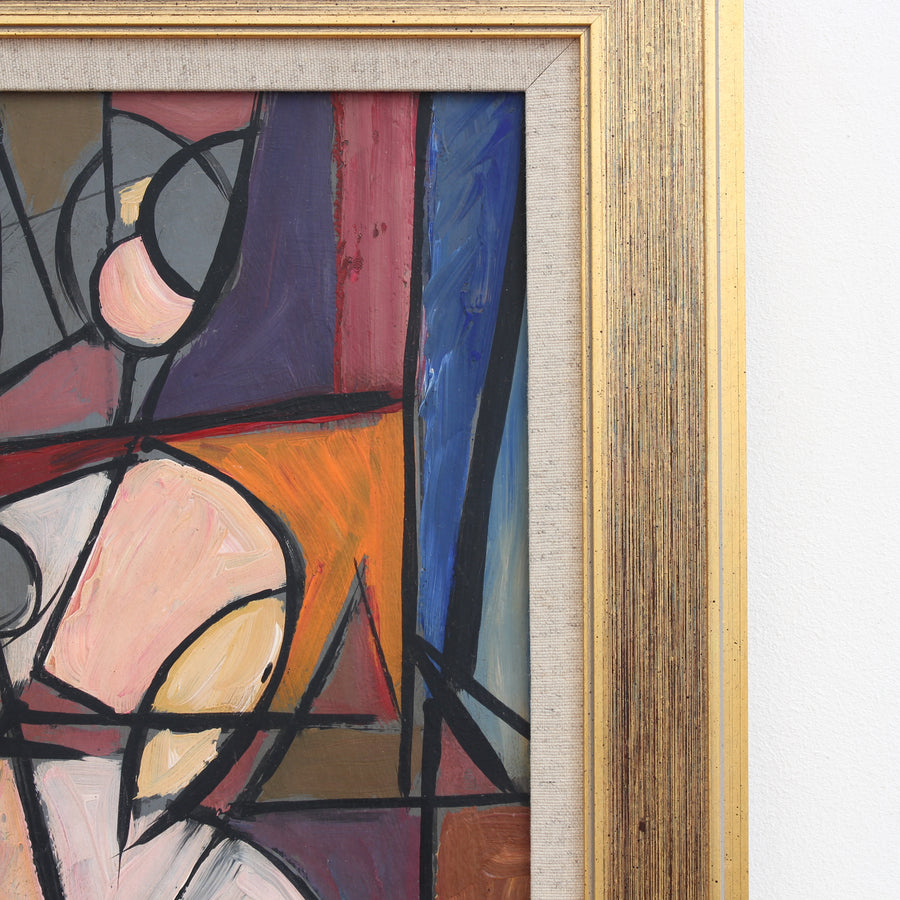 'Radiant Reflections: Cubist Portrait of a Woman' by STM (circa 1970s)