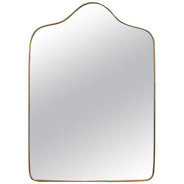 Mid-Century Italian Wall Mirror with Brass Frame (Circa 1950s)