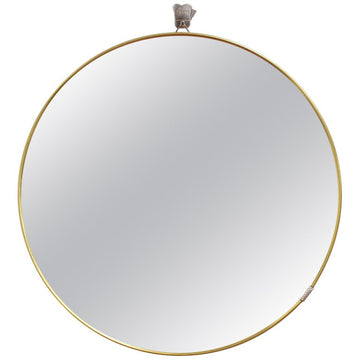 Mid-Century Italian Wall Mirror with Brass Frame (Circa 1950s)