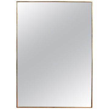 Mid-Century Italian Wall Mirror with Brass Frame (Circa 1950s)