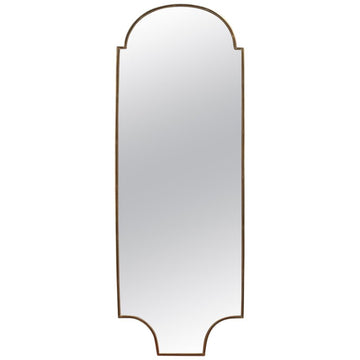 Mid-Century Italian Wall Mirror with Brass Frame (circa 1950s)