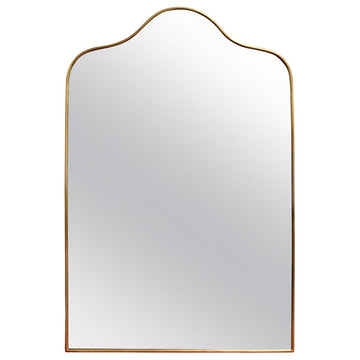 Mid-Century Italian Wall Mirror with Brass Frame (circa 1950s)