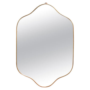 Mid-Century Italian Wall Mirror with Brass Frame (circa 1950s)