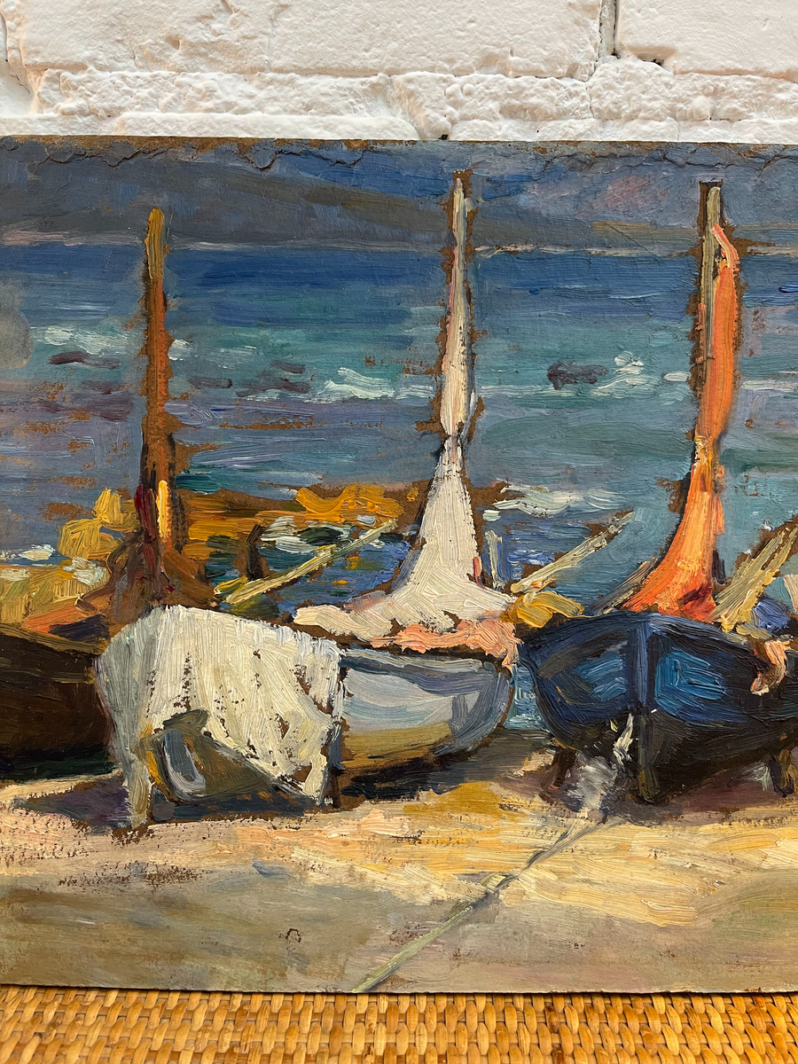 'Study with Sailboats' by Marie-Anne Nivouliès de Pierrefort (1908)