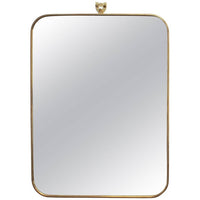 Italian Mid-Century Mirror with Brass Frame - Small (c. 1950s)