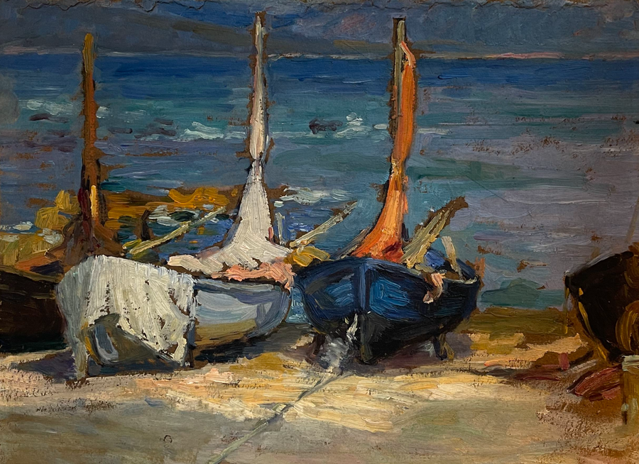 'Study with Sailboats' by Marie-Anne Nivouliès de Pierrefort (1908)
