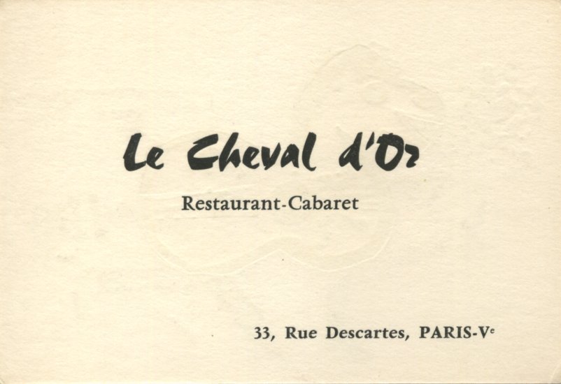 'Portrait of the Owners of the Cheval d'Or Paris' by René Hamiot (1960)