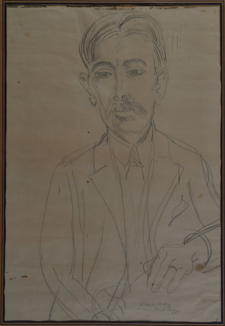 Original Drawing of Marius André by Raoul Dufy (Circa 1910 - 1925)