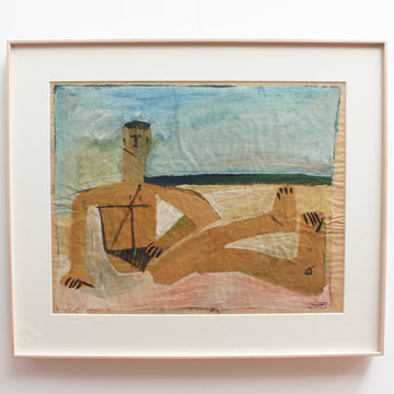 'Portrait of a Male Bather' by Raymond Debiève (circa 1960s)