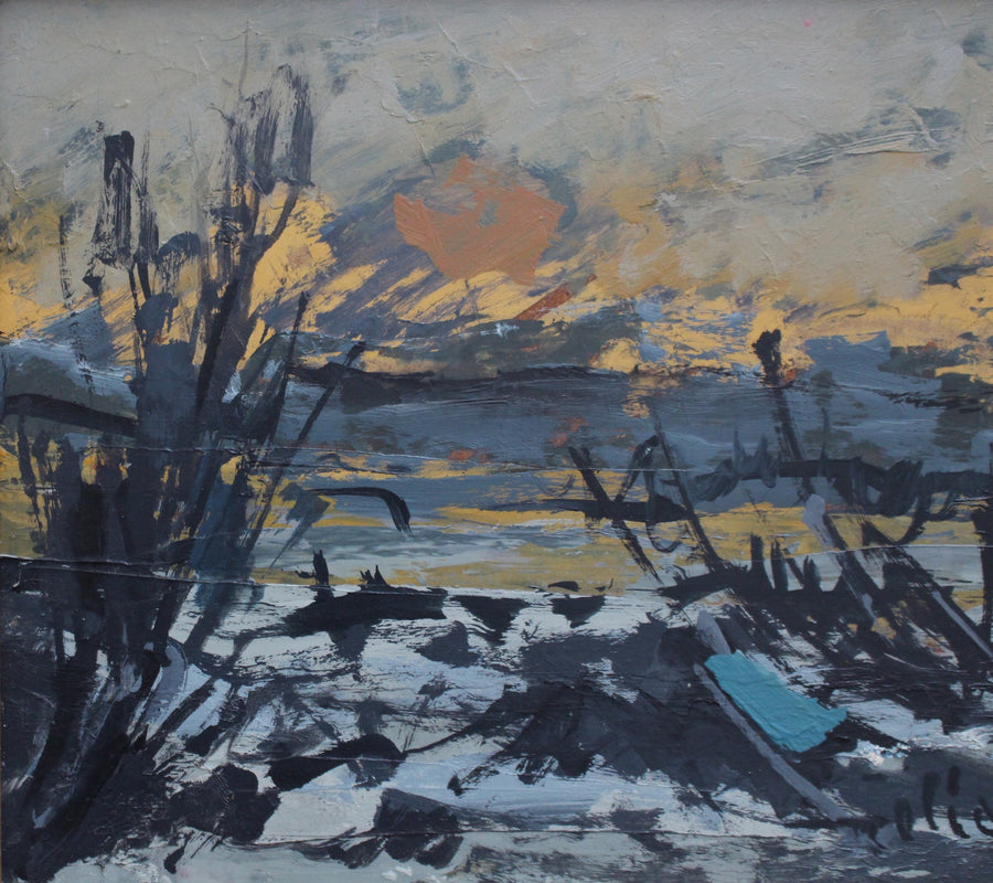 'Sunset in Provençal Wetlands' by Wilhelm Goliasch (1980)