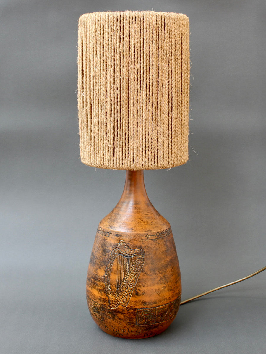 Vintage Ceramic Table Lamp by Jacques Blin (1974)