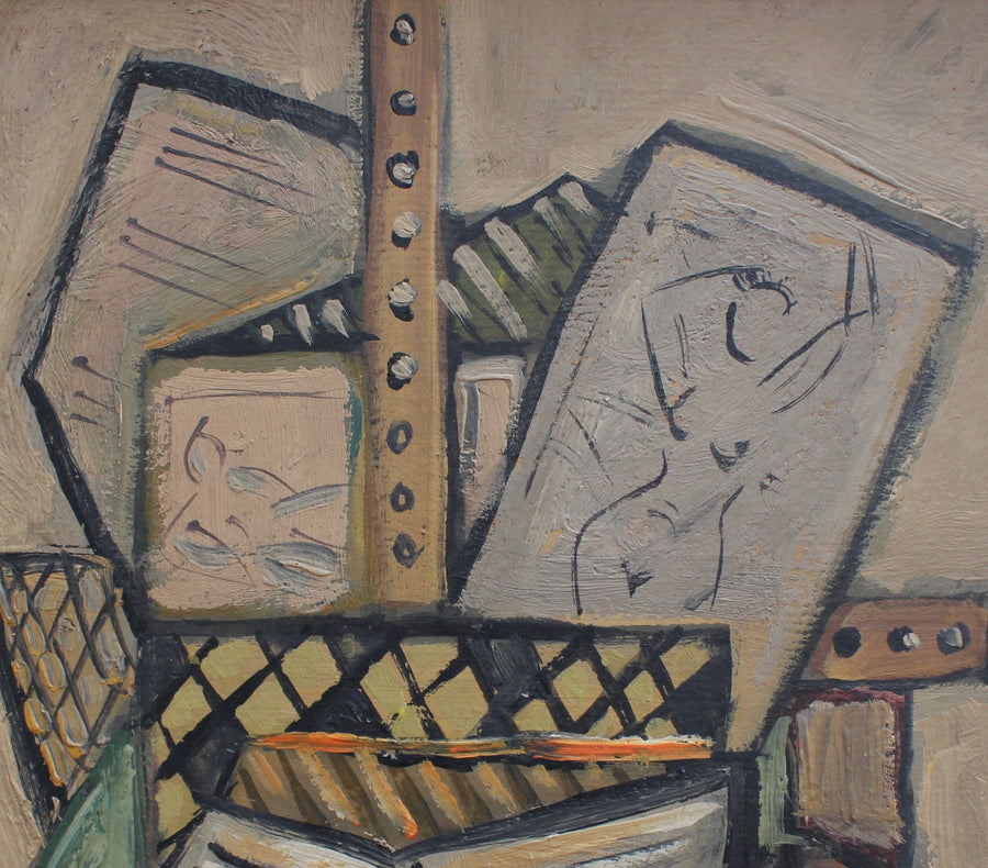 Still Life - Artist's Studio by G. Muller (circa 1940s - 1960s)