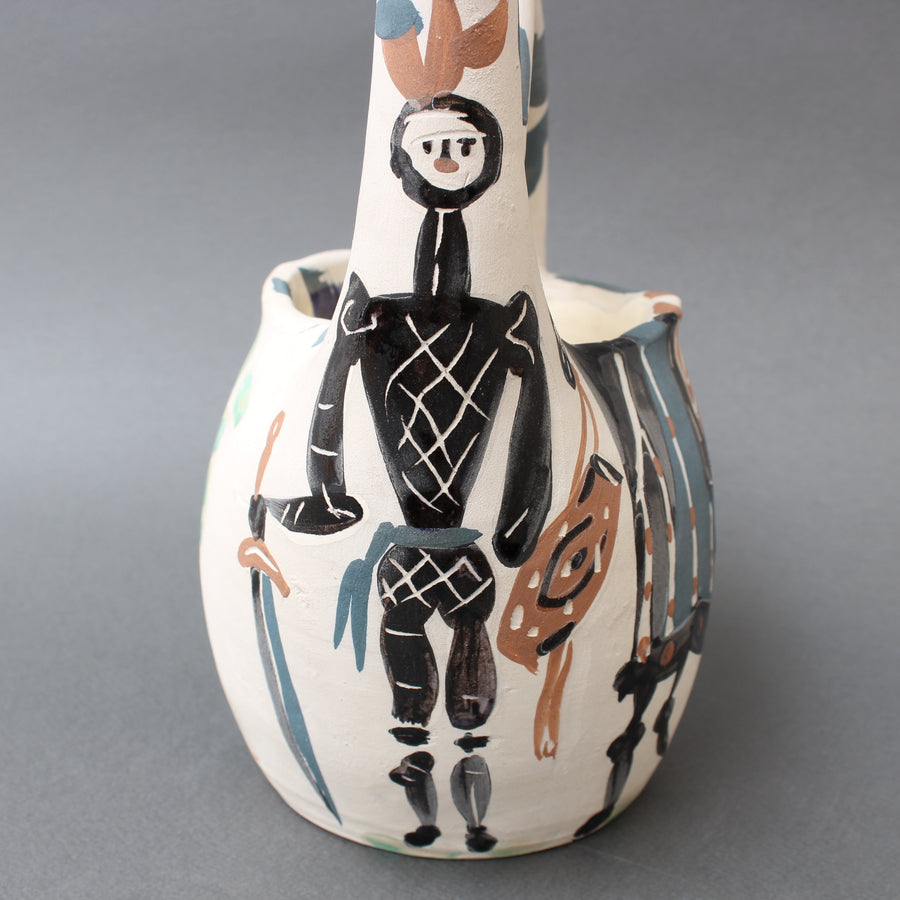 Mid-Century Earthenware Pitcher 'Rider and Horse' (20/300) by Pablo Picasso (1952)
