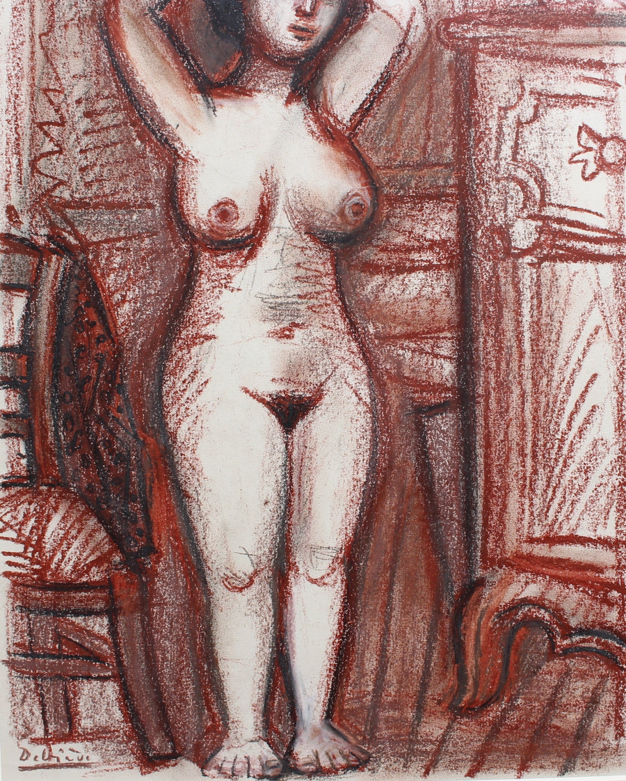 'Nude Woman Drying Her Hair' by Raymond Debiève (1967)