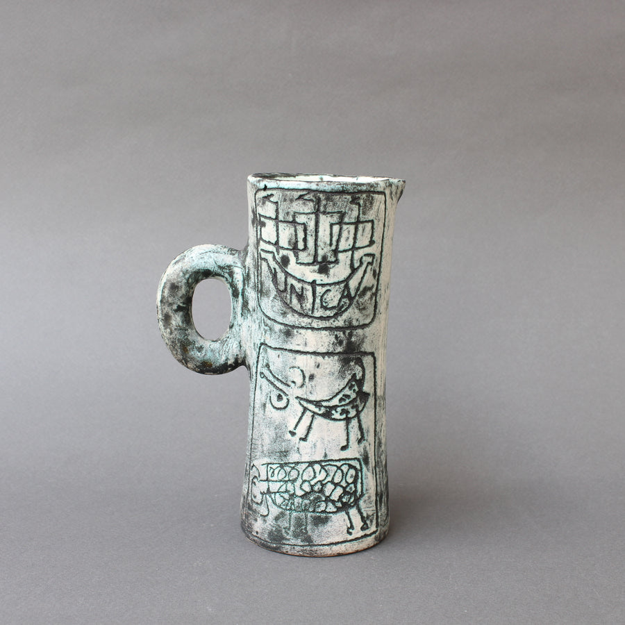 Mid-Century Ceramic Decorative Pitcher by Jacques Blin (circa 1950s) - Small