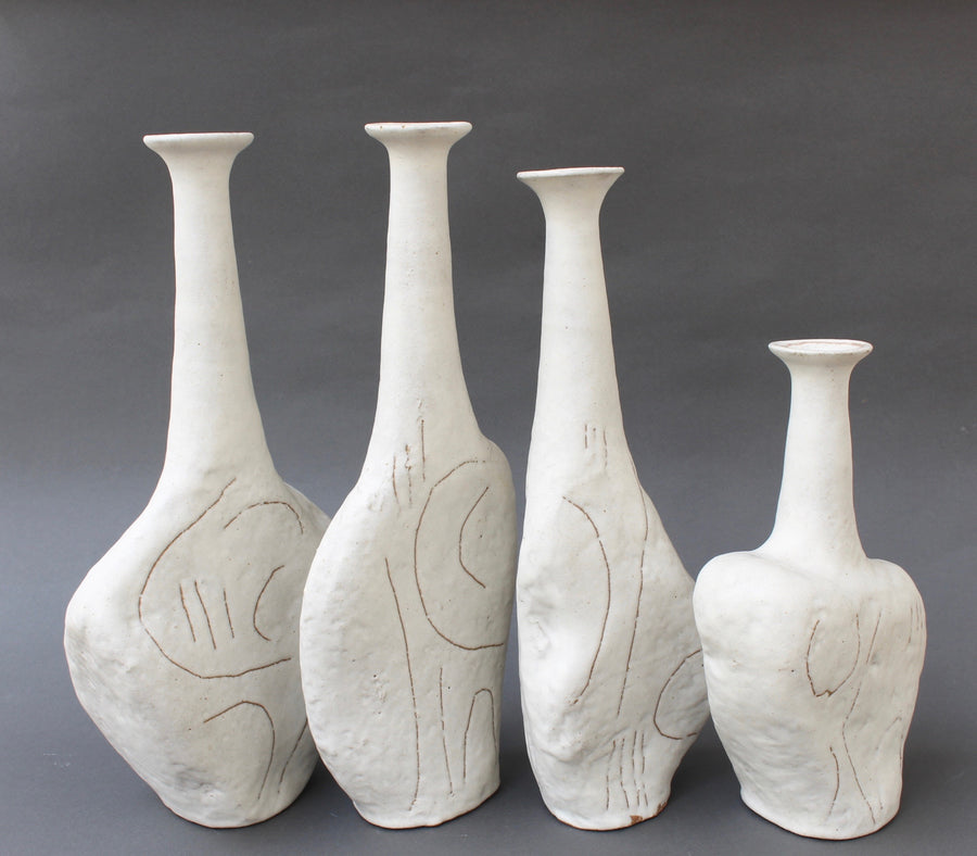Set of Four Sassi (Grès) Vases by Bruno Gambone (circa 1980s)
