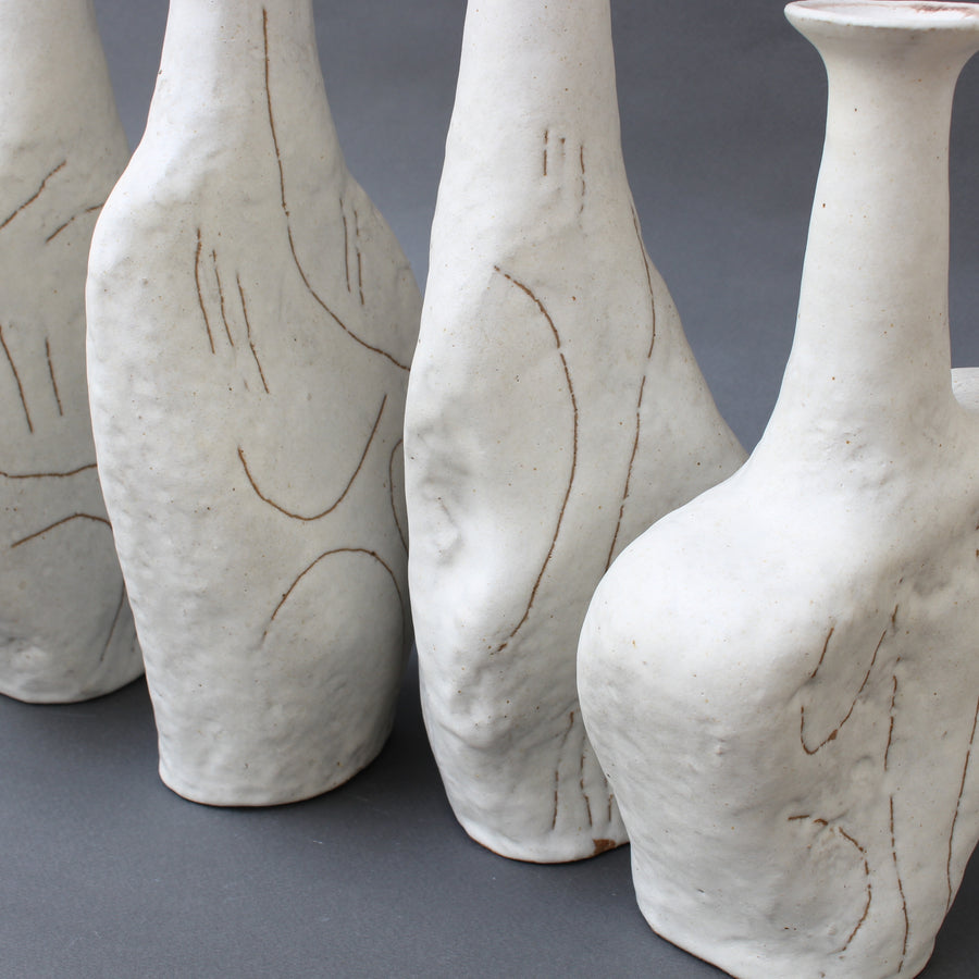 Set of Four Sassi (Grès) Vases by Bruno Gambone (circa 1980s)