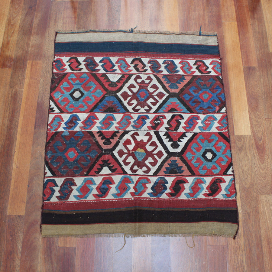 Turkish Kilim Antique Rug (c. Early 1900s)