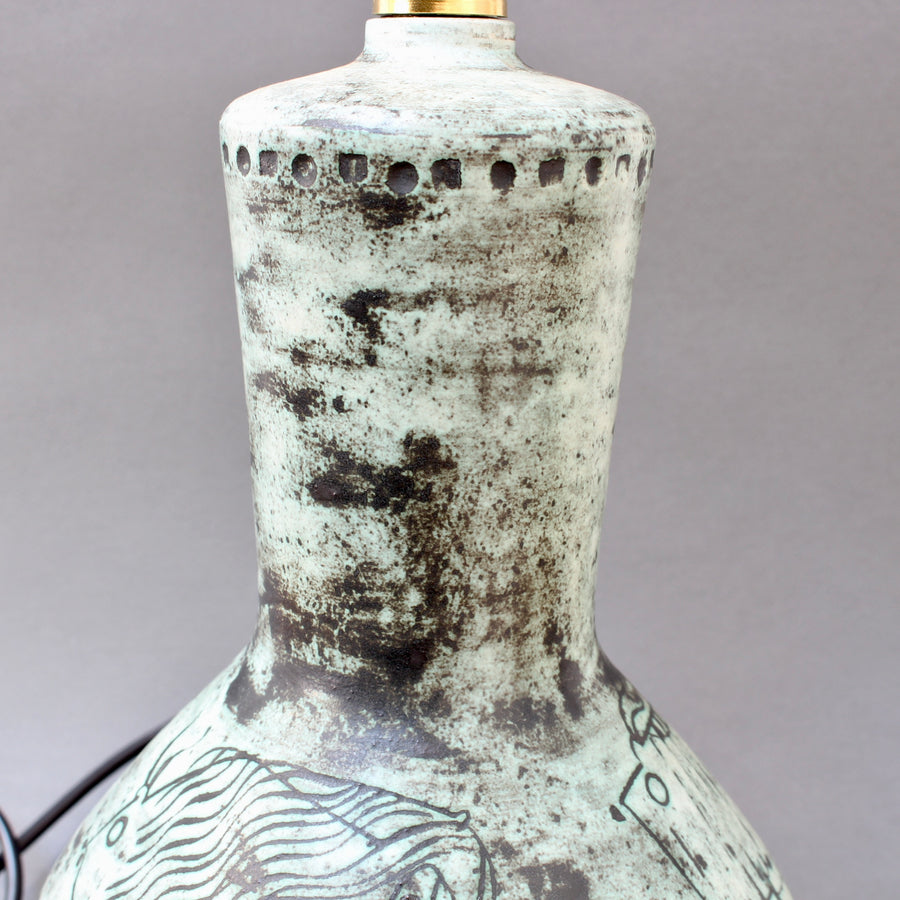 Vintage French Ceramic Lamp by Jacques Blin (circa 1950s)