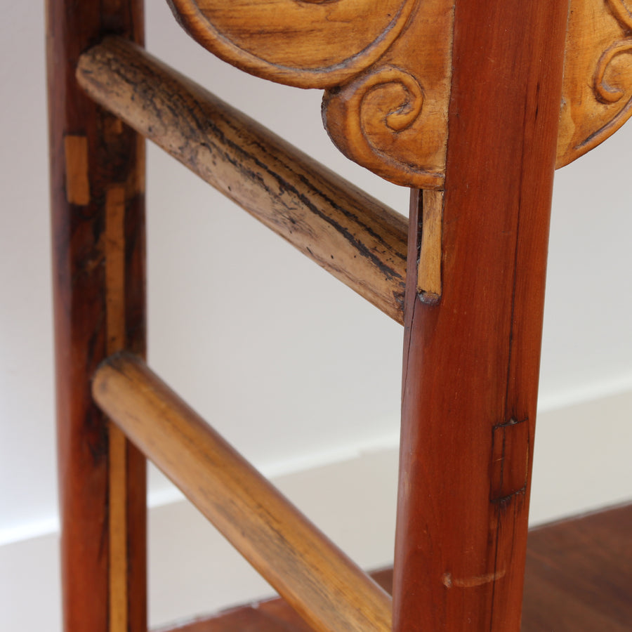 French Chinoise-Style Wood Console Table (20th Century)