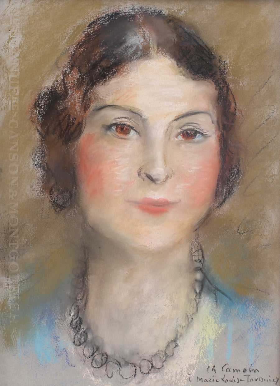 'Portrait of Woman in Pearl Necklace' by Charles Camoin (circa 1920s)