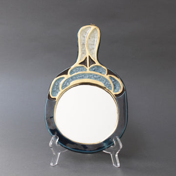 Ceramic Hand Mirror by Mithé Espelt (circa 1960s)