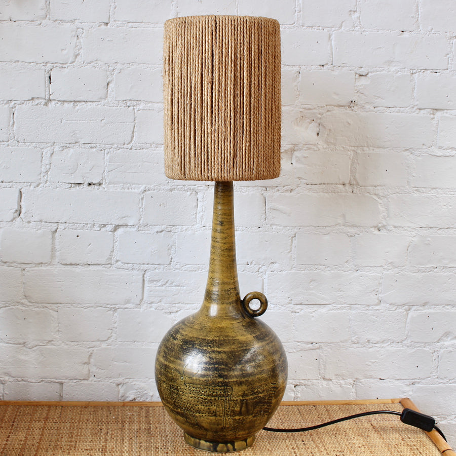 Mid-Century French Ceramic Lamp by Jacques Blin (circa 1950s) - Large