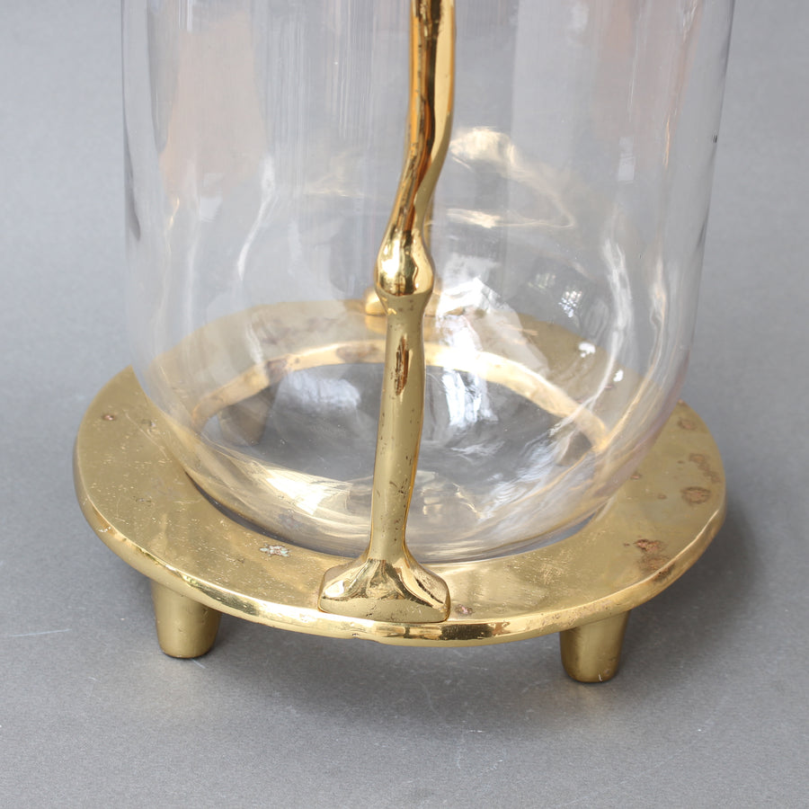 Brass and Glass Vase / Wine Bucket by David Marshall (circa 1970s)