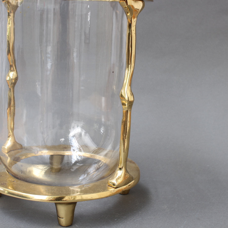 Brass and Glass Vase / Wine Bucket by David Marshall (circa 1970s)