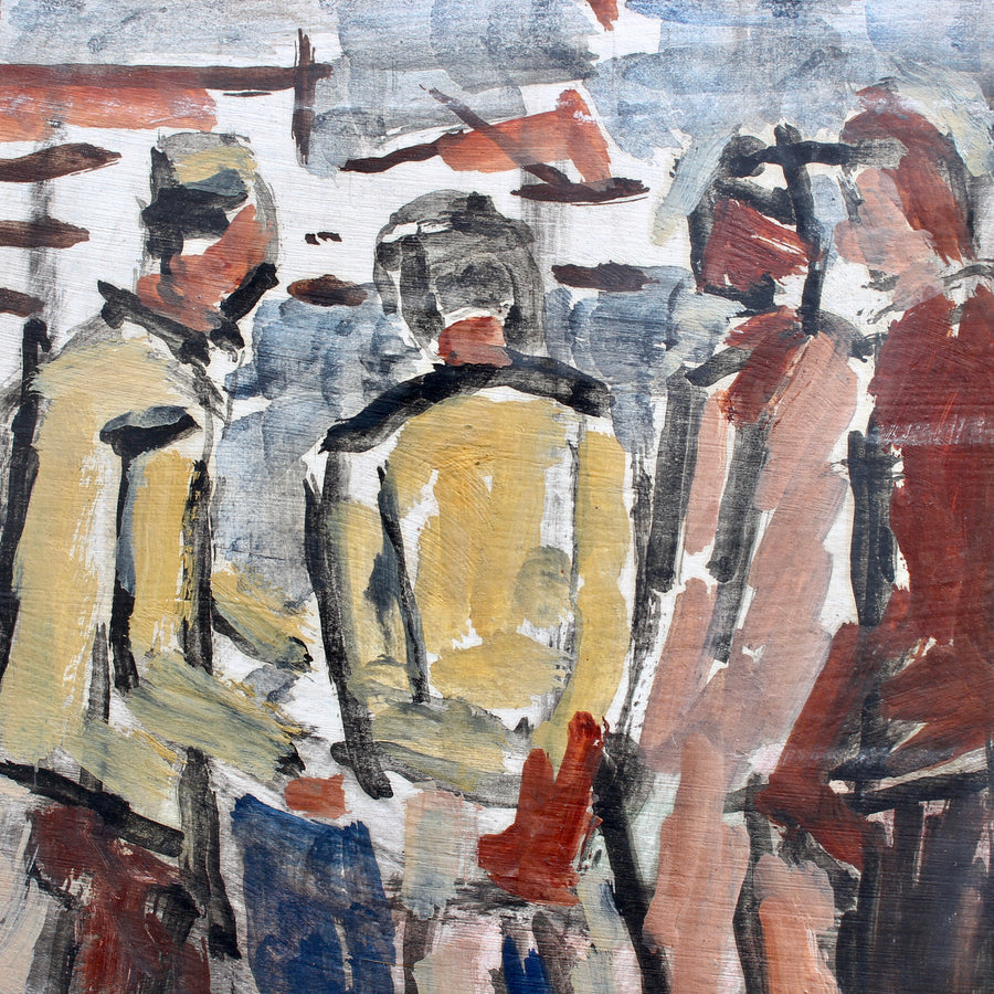 'Men in the Port of Nice' by Alfred Salvignol (1962)