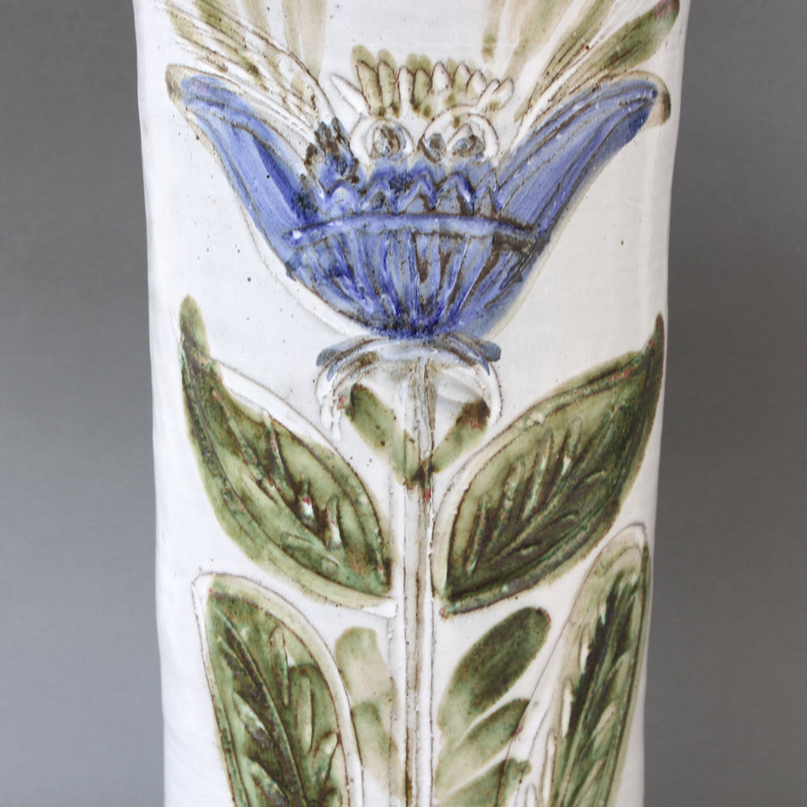 Vintage French Decorative Tall Vase by Albert Thiry (circa 1960s)