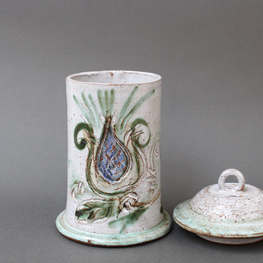 Mid-Century French Ceramic Apothecary Jar by Albert Thiry (circa 1960s)