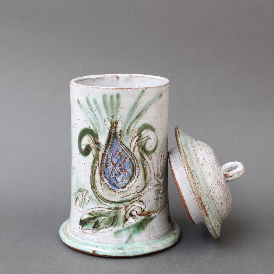 Mid-Century French Ceramic Apothecary Jar by Albert Thiry (circa 1960s)