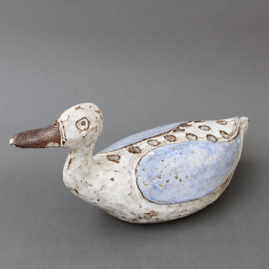 Vintage French Ceramic Duck Flower Vase by Albert Thiry (circa 1960s)