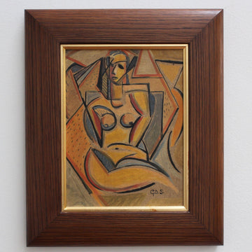 'Portrait of a Sunbathing Nude' by G.D.S. (circa 1940s - 1950s)