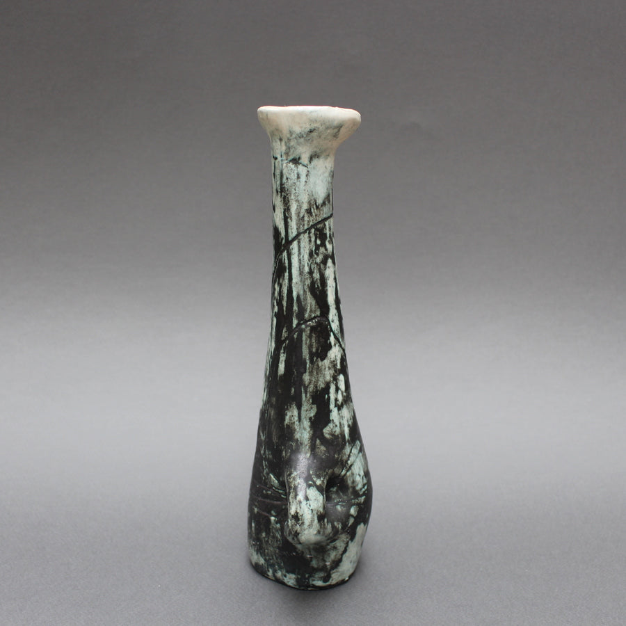 Long-Necked Earthenware Liqueur Bottle with Handle by Jacques Blin (Circa 1950s)