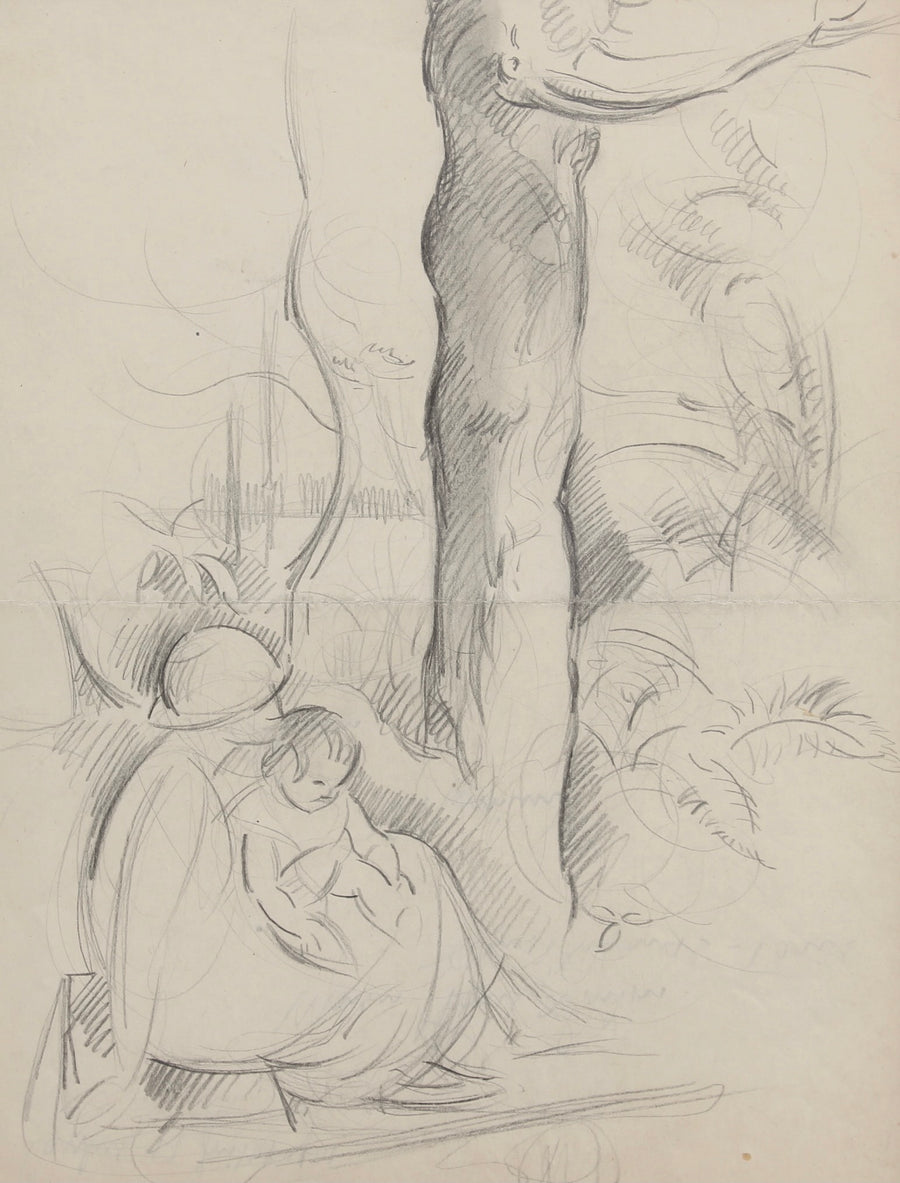 'Mother with Child Under a Tree' by Guillaume Dulac (circa 1920s)