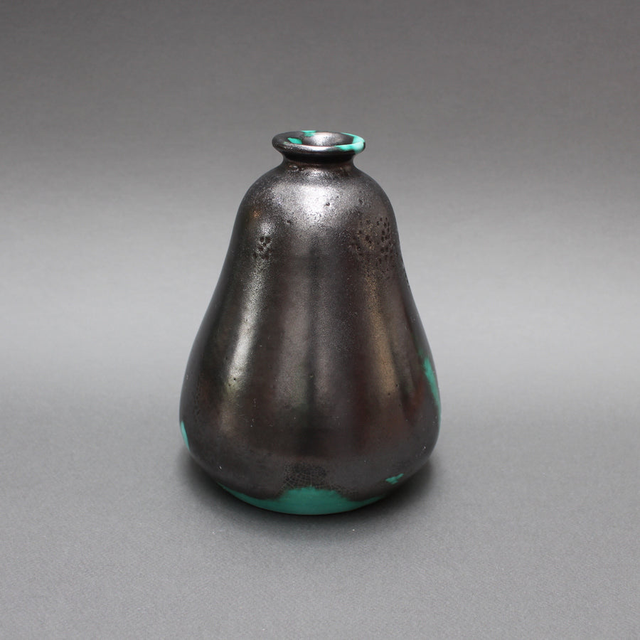 Black and Green Ceramic Vase by Primavera (Circa 1930s)